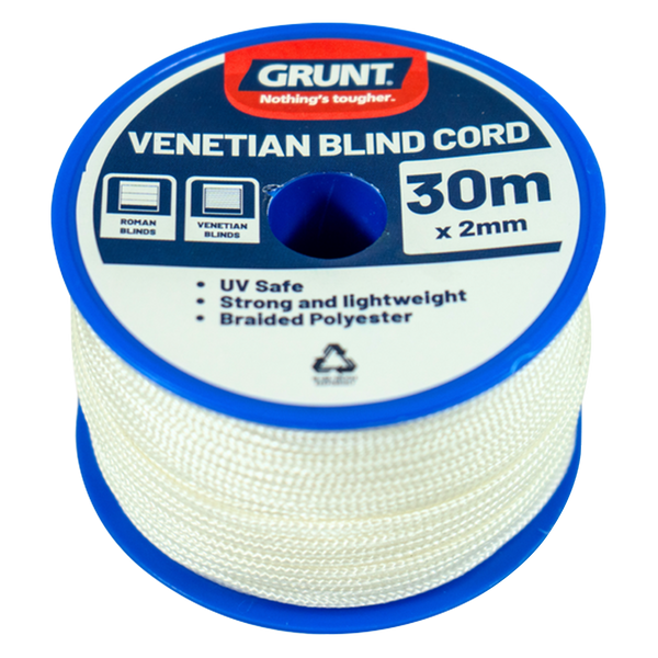 Grunt 2mm x 30m White Venetian Blind Cord