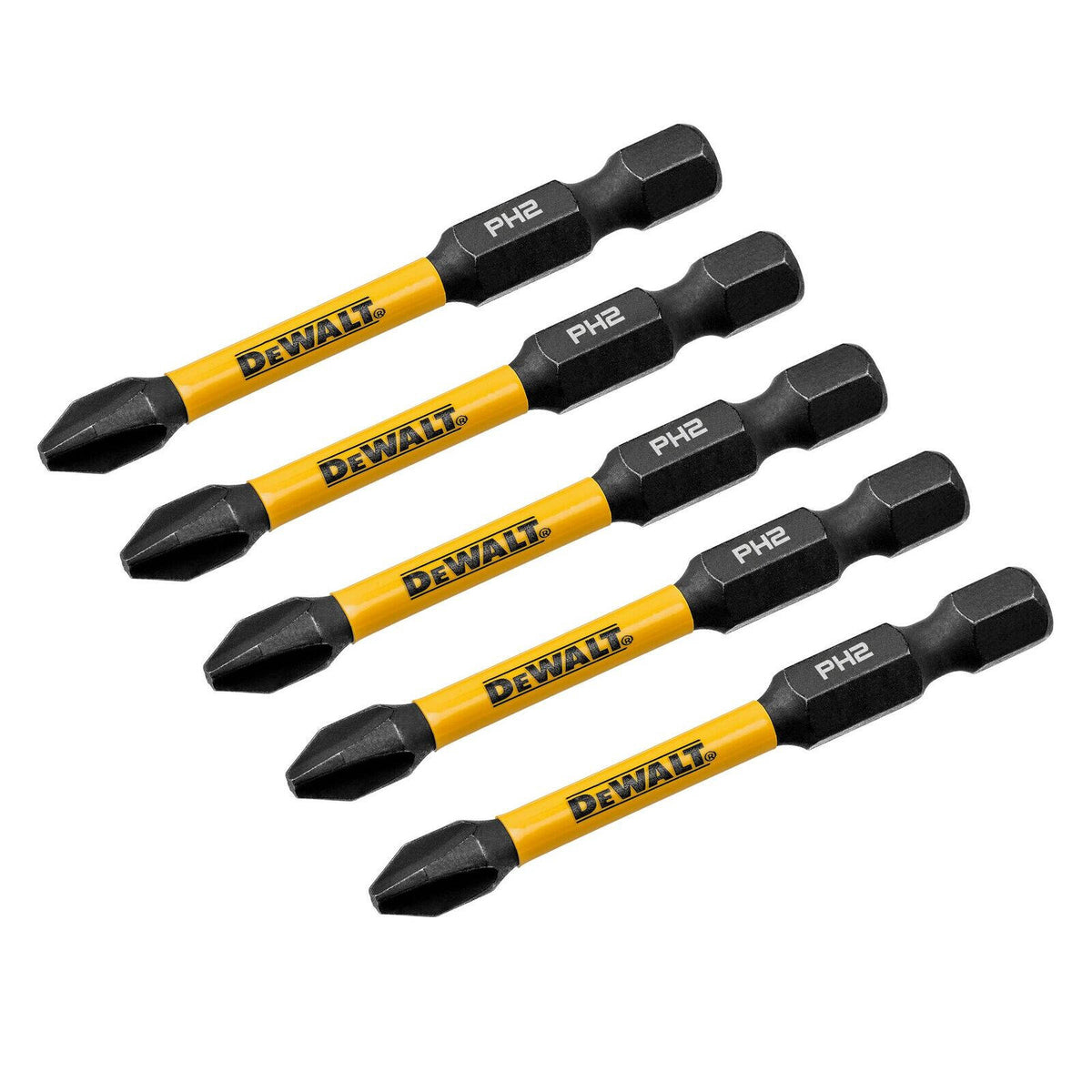 DeWALT FLEXTORQ 57mm PH2 Driver Bit 5 Pack DWAF2PH2IR5 - Image 2 of 2