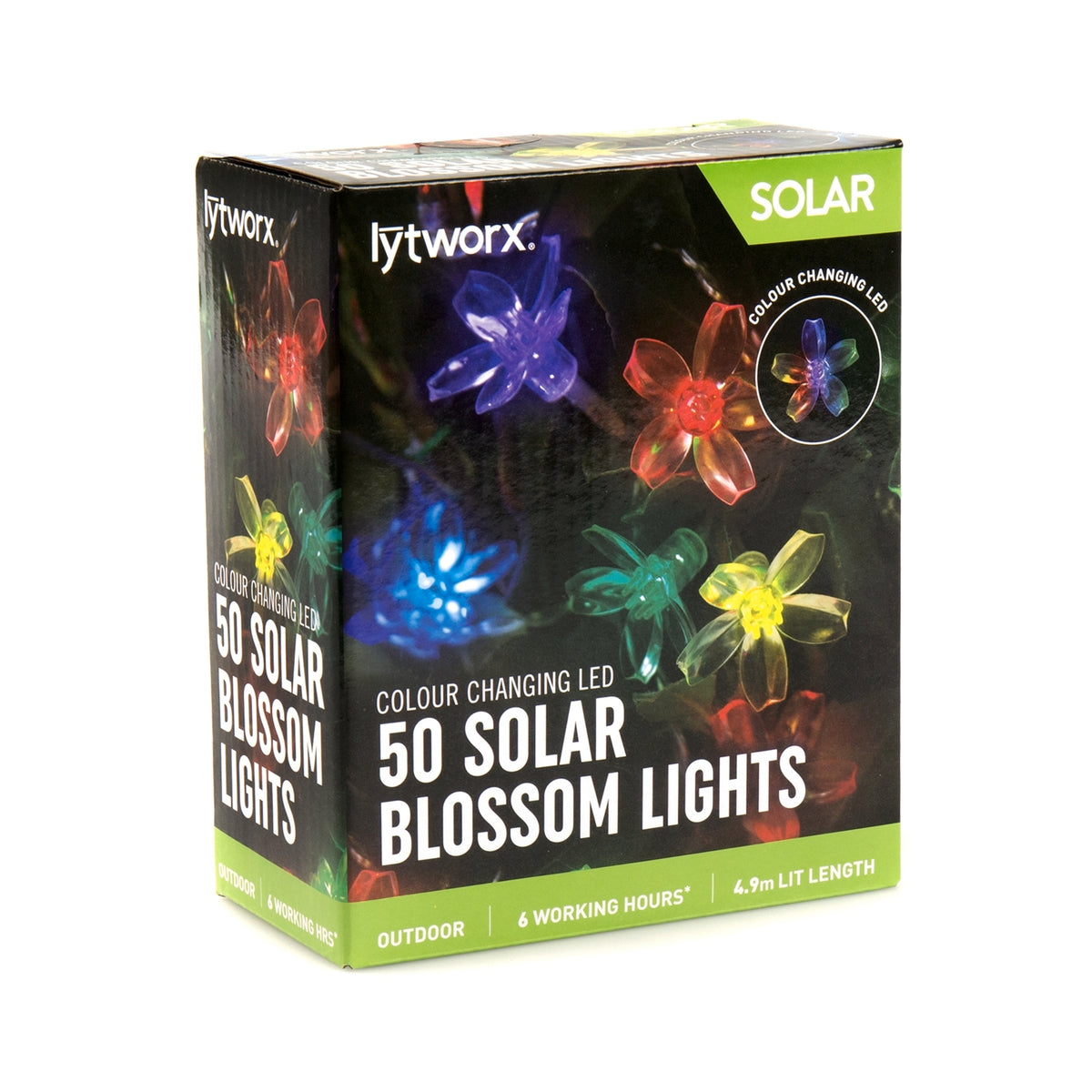 Lytworx 50 Colour Changing LED Solar Blossom Fairy Lights - Image 1 of 2