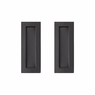 Delf 125mm Matte Black Square Flush Pull - 2 Pack