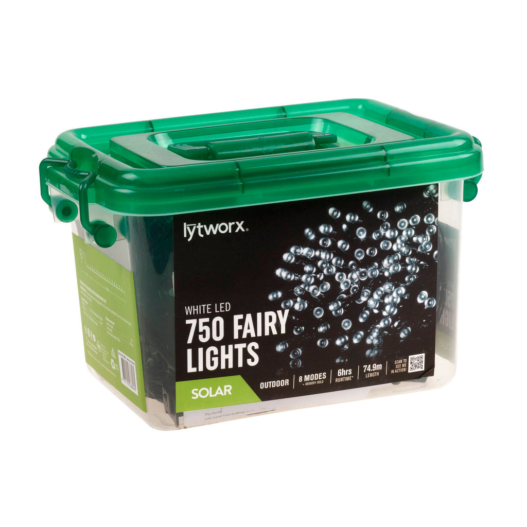 Lytworx White Solar Fairy Lights - 750 Pack - Image 1 of 2