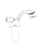 Flexispray Chrome Bermuda Classic Hand 5 Function Shower - Image 2 of 2
