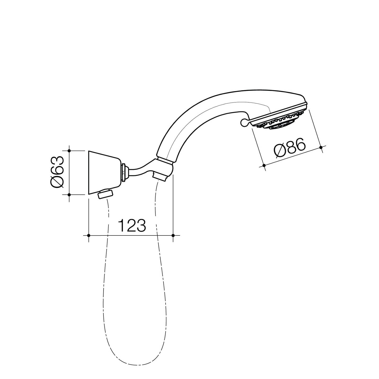 Flexispray Chrome Bermuda Classic Hand 5 Function Shower - Image 2 of 2
