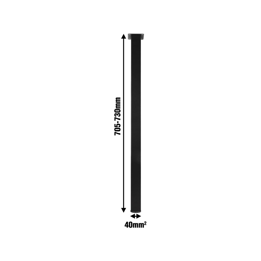 Adoored 40 x 710mm Black Square Adjustable Furniture Leg - Image 8 of 8