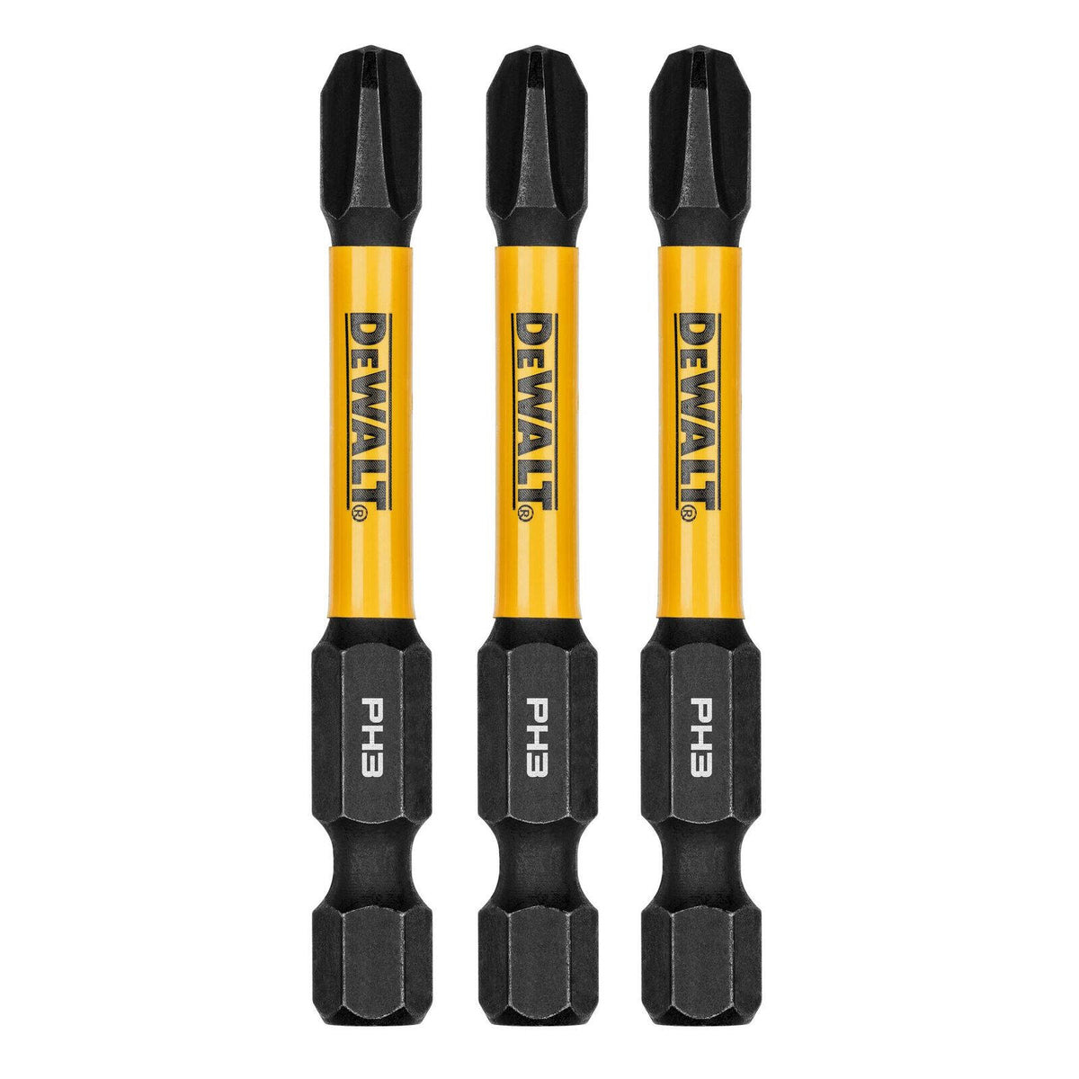 DeWALT FLEXTORQ 57mm PH3 Screwdriver Bit DWAF2PH3IR3 - 3 Pack - Image 1 of 3
