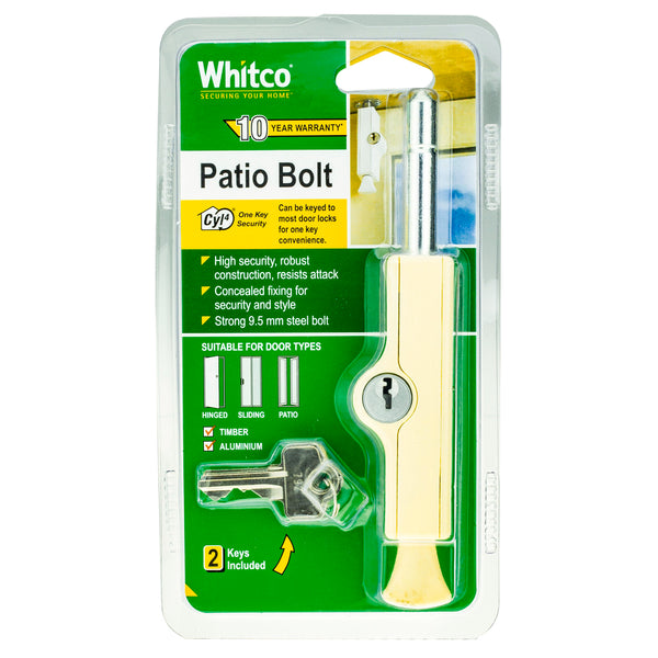 Whitco Primrose CYL4 Patio Bolt