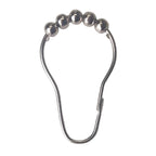 Barelli Chrome Shower Curtain Rings With Rollers - 12 Pack - Image 1 of 3