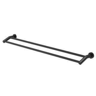 Caroma 900mm Matte Black Cosmo Double Towel Rail