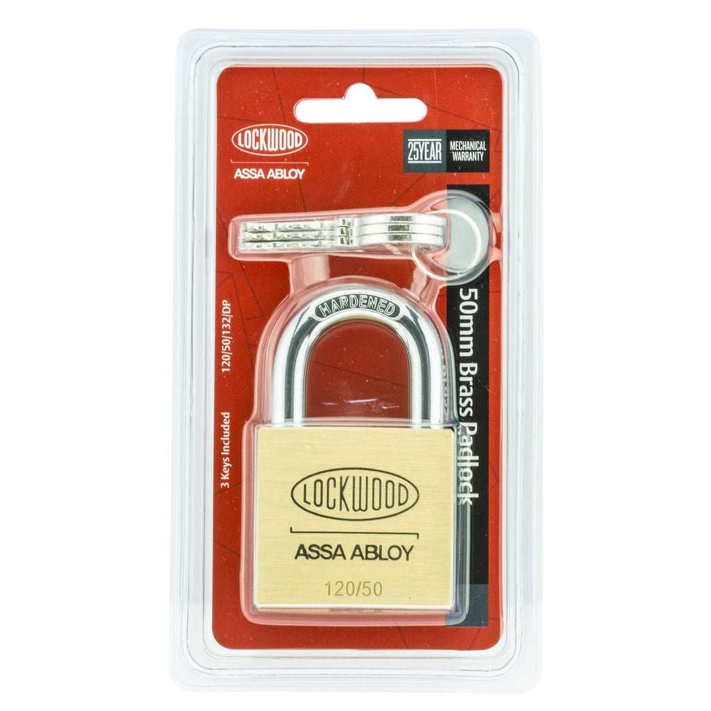Lockwood 50mm Solid Brass 120 Series General Purpose Padlock - Image 2 of 2