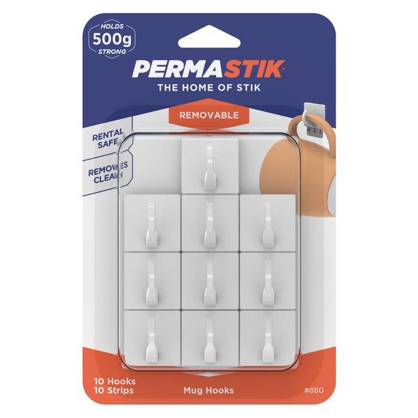 Permastik Mug Hooks - 10 Pack