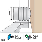 Adoored 45mm White Cushion Door Stop - Image 3 of 3