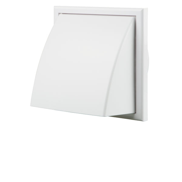 Blauberg 100mm White Weatherproof Exterior Wall Cowl - 100mm