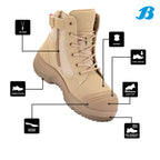Bata Industrials Women's Sand Luna Side Zip Safety Boot - US Size 9 - Image 2 of 5