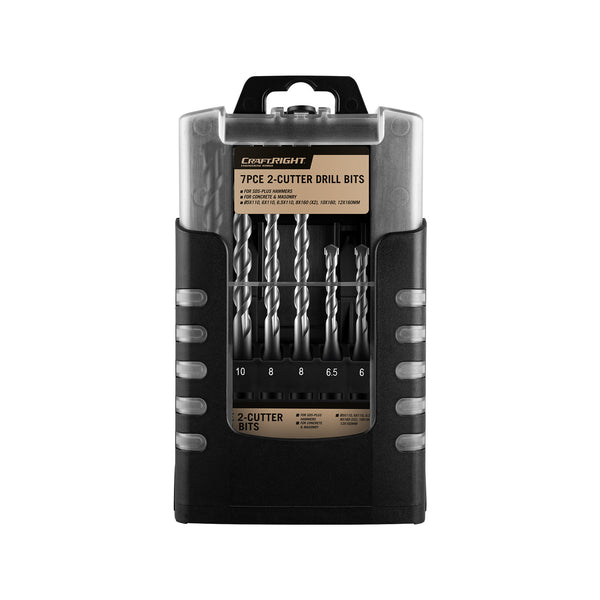 Craftright 7 Piece SDS-Plus 2 Cut Drill Bit Set