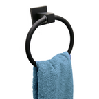 Barelli Black Matte Piazza Single Towel Ring - Image 3 of 7