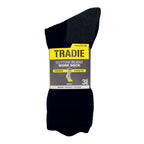 Tradie Men's Black Work Cotton Blend 3 Pack Crew Socks - Size 7-10 - Image 1 of 7