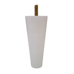 Adoored 53 - 30 x 130mm White Round Tapered Pine Furniture Leg - Image 1 of 3