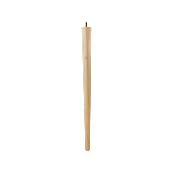 Adoored 710mm Raw Pine Round Tapered Furniture Leg