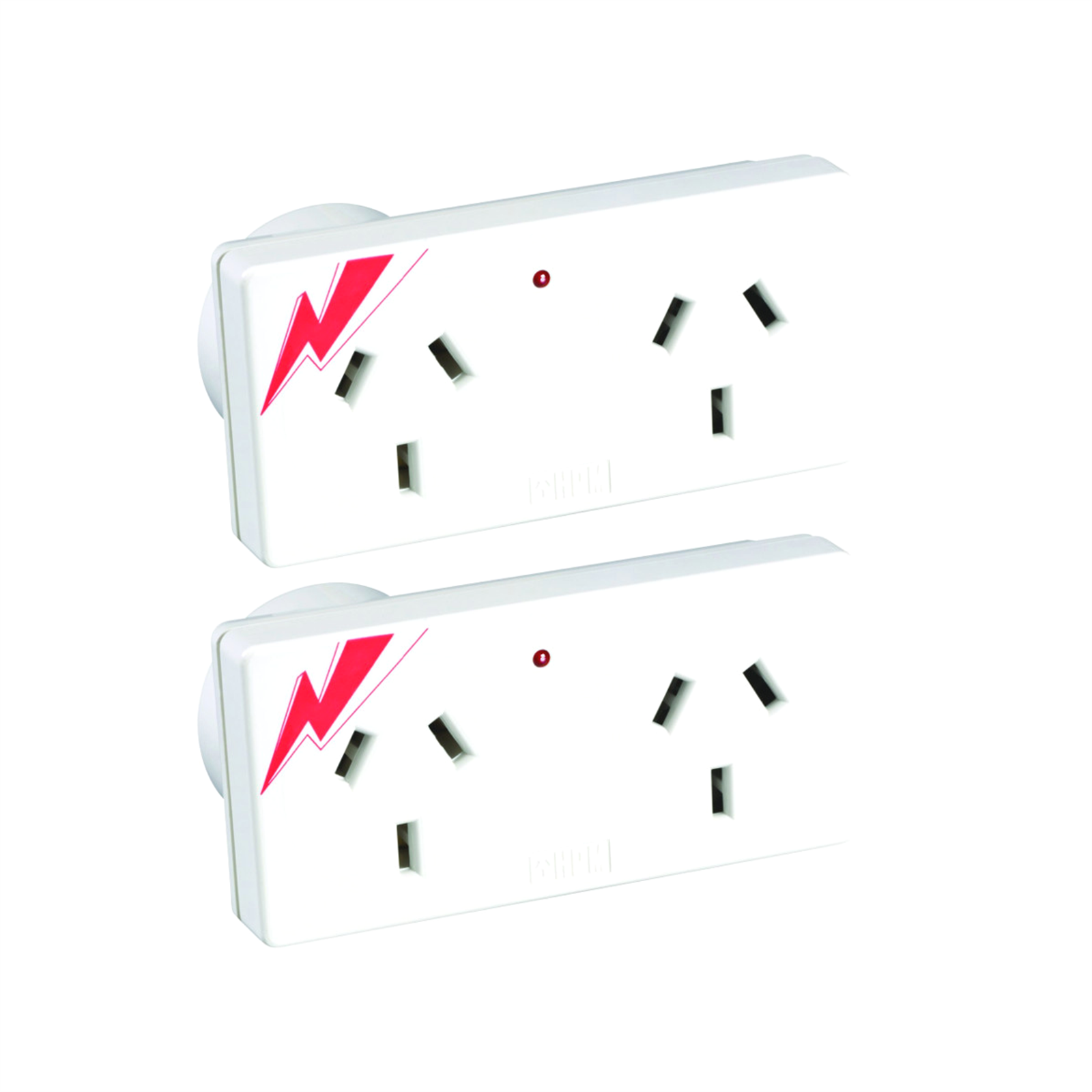 HPM Surge Protected Double Adaptor - 2 Pack - Image 1 of 1