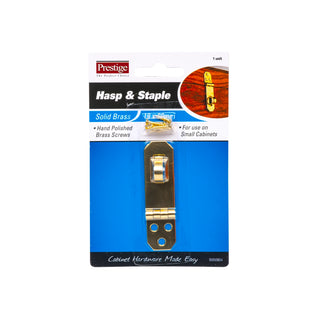 Prestige 19 x 69mm Decorative Brass Hasp and Staple