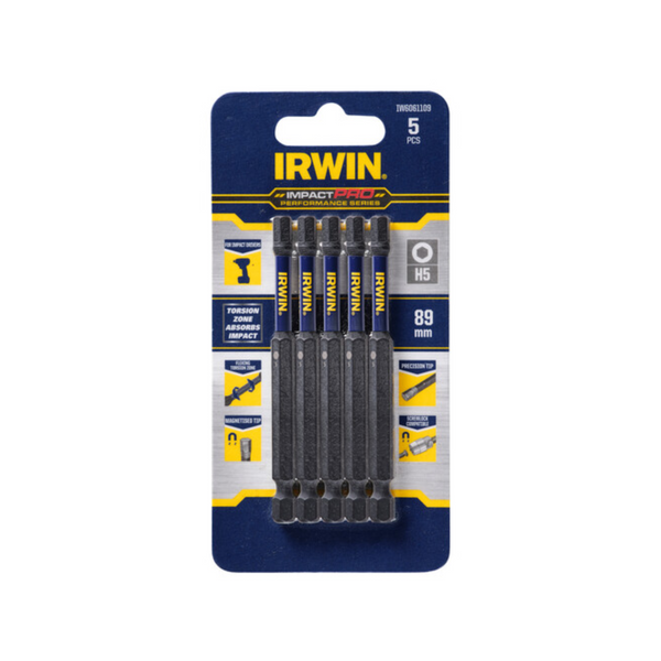 IRWIN 89mm Impact Pro Performance Hex 5 - 5 Pack