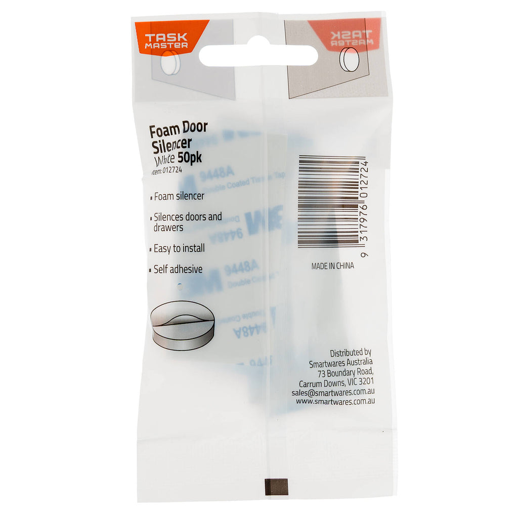 Taskmaster 10mm Foam Door Silencers - 50 Pack - Image 2 of 6
