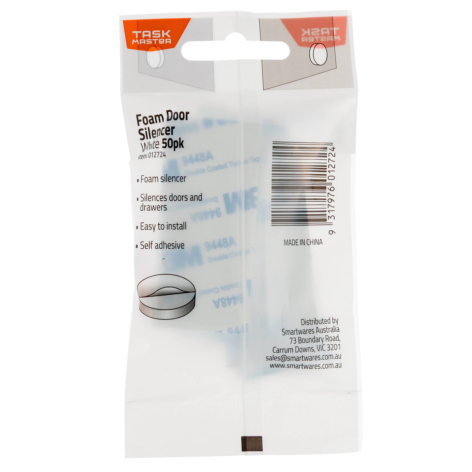 Taskmaster 10mm Foam Door Silencers - 50 Pack - Image 2 of 6