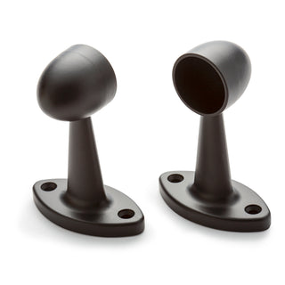 Sandleford 25mm Black Rod Fitting Pillar End - 2 Pack