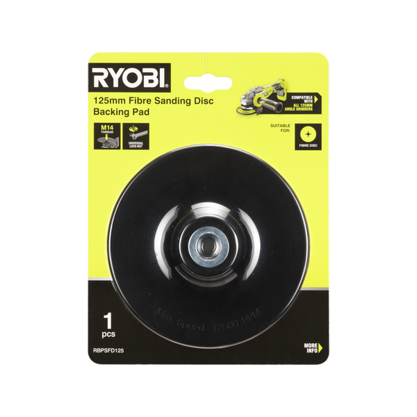 Ryobi 125mm Fibre Sanding Disc Backing Pad
