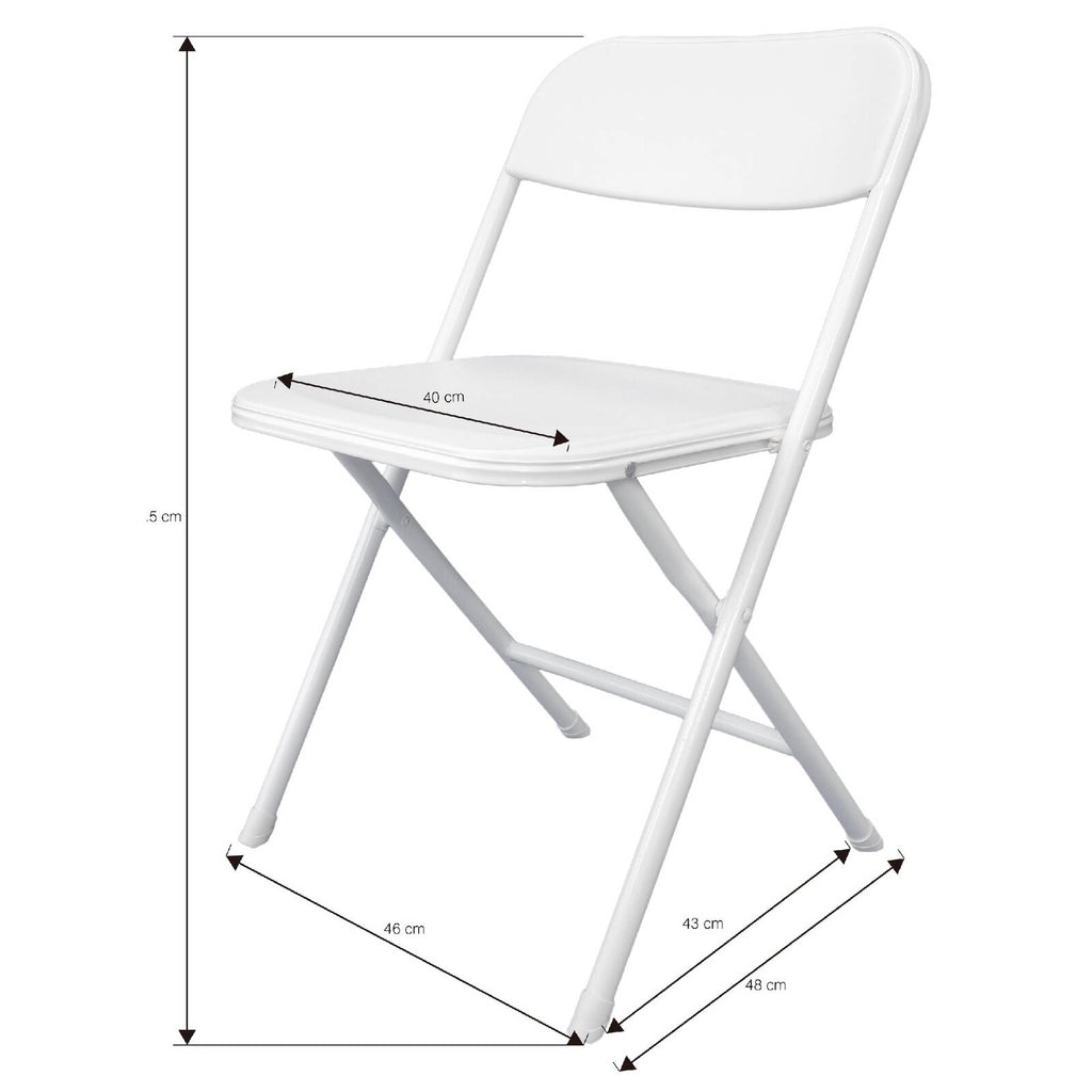 Marquee White Folding Chair - Image 8 of 9