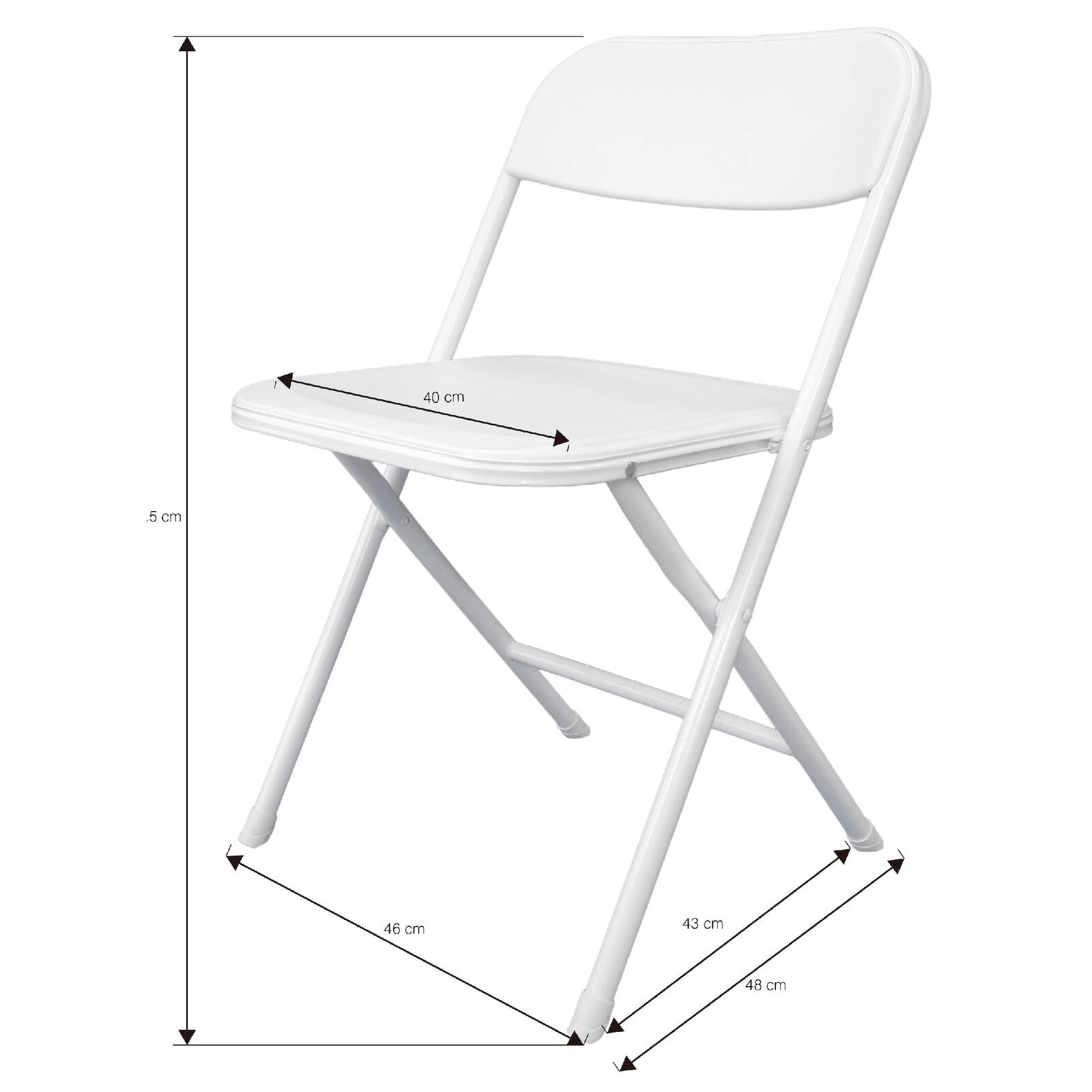 Marquee White Folding Chair - Image 8 of 9