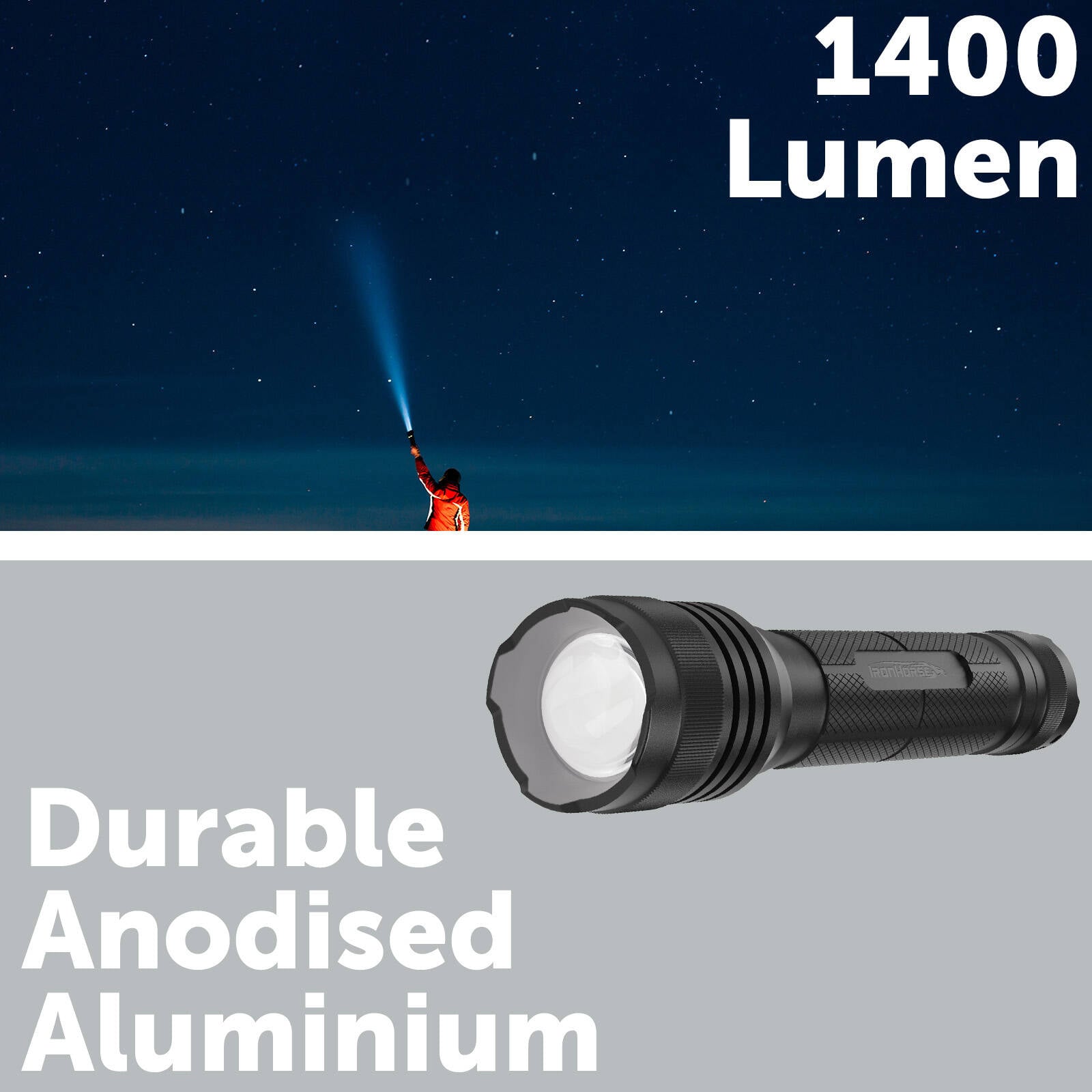 Ironhorse 1400lm Premium Torch Flashlight - Image 4 of 6