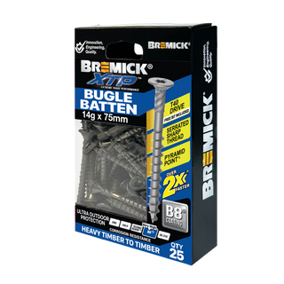 Bremick XTP 14g x 75mm T40 B8 Bugle Batten - 25 Pack
