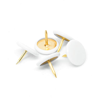 Pinnacle White Pan Head Upholstery Nails - 50 Pack