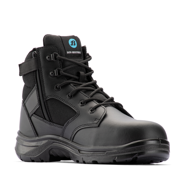 Bata Industrials Men's Black Bobcat Zip Side Safety Boot UK Size 7