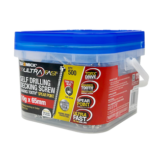 Bremick Ultrafast 10g x 65mm Stainless Steel 316 T20 Trim Head -500 Pack