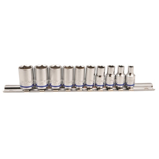 Kincrome 10 Piece 1/4" Metric Rail Socket Set