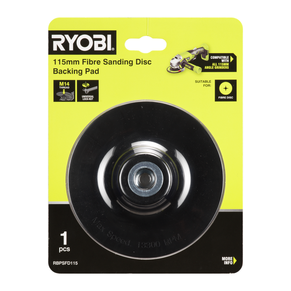 Ryobi 115mm Fibre Sanding Disc Backing Pad