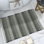 Barelli Bath Mat Rectangular 50cm x 80cm Waffle Weave Grey &amp; White - Image 2 of 10