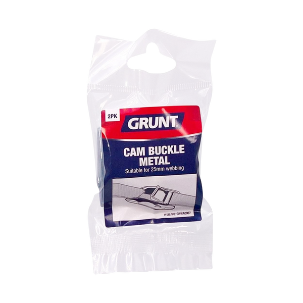 GRUNT 25mm Zinc Metal Webbing Cam Buckle - 2 Pack