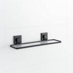Fusion-Loc 26kg Black Matte Suction Frosted Acrylic Bathroom Shelf - Image 3 of 8